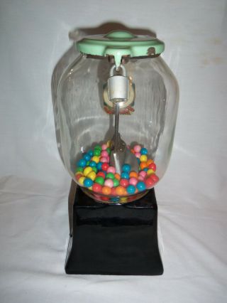 Vintage 1¢ GUM BALL VENDING MACHINE Penny RED LIP PISTACHIOS John N Germack 4