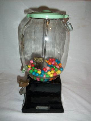 Vintage 1¢ GUM BALL VENDING MACHINE Penny RED LIP PISTACHIOS John N Germack 6