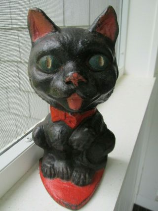 Heavy Vintage 1920 Eastern Specialty Mfg.  Co.  Black Cat With Oversized Head