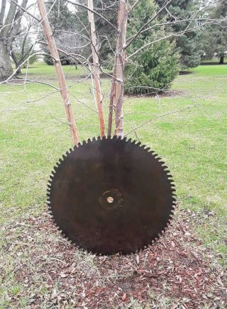 Vintage Buzz Saw Blade 30 In.  Diameter Saw Mill Industrial Lumber Business