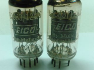 Vintage Pair (2) Mullard Ecc83 12ax7 Vacuum Tubes 1961 Great Britain Close Match