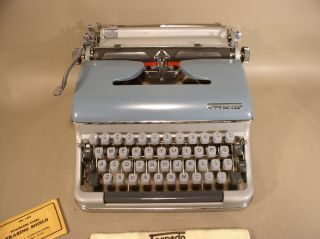 Vintage Torpedo Typewriter With Case And Cover Made In W.  Germany