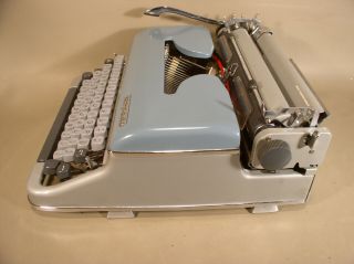 Vintage Torpedo typewriter with case and cover made in W.  Germany 4