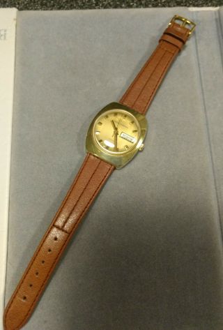 1970s GIRARD PERREGAUX 17J Gyromatic Watch Day/Date 18K Gold Plate Restored 5