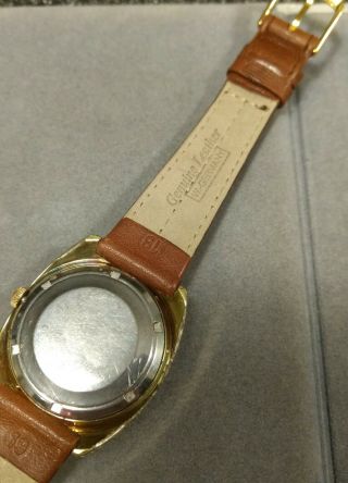 1970s GIRARD PERREGAUX 17J Gyromatic Watch Day/Date 18K Gold Plate Restored 6