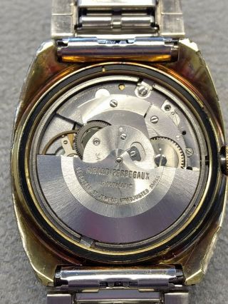 1970s GIRARD PERREGAUX 17J Gyromatic Watch Day/Date 18K Gold Plate Restored 8