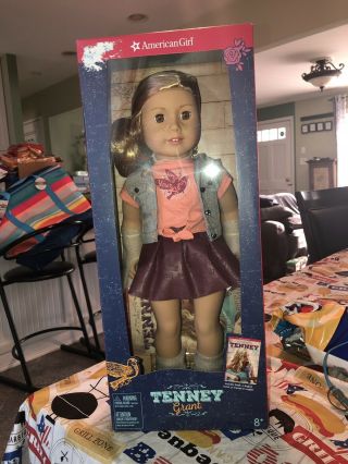 18 Inch American Girl Tenney Grant Doll And Book Blemished Box