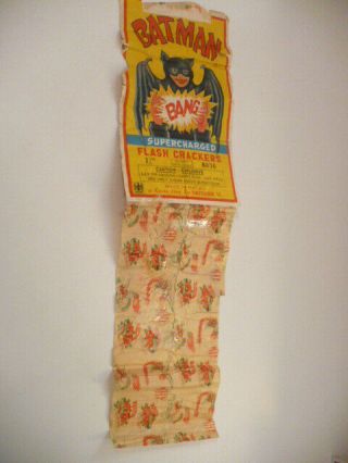 VINTAGE BATMAN FLASH CRACKER FIRECRACKER BRICK LABEL 80/16 2