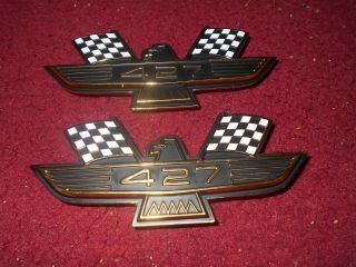 1963 1964 Ford Galaxie 427 Eagle Performance Bird Emblems Set Pair Vintage