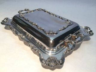 Vintage W & S Blackinton Victoria 220 Silver Plate Divided Covered Server