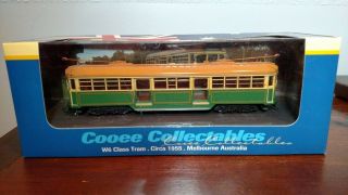 Vintage Cooee 1:76 Diecast Melbourne Australia W6 Tram - Green Rattler No.  1027