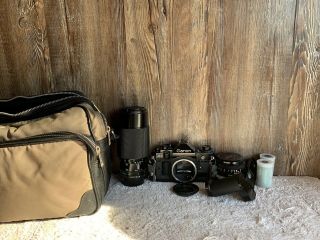 Vintage Canon A - 1 35mm Slr Film Camera With 70 - 210mm F1.  4 Lens Kit (1984) Read
