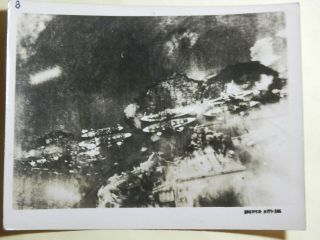 Ww2 Japanese Picture Of The Hawaiian Pearl Harbor Attack.  (4) Very Good