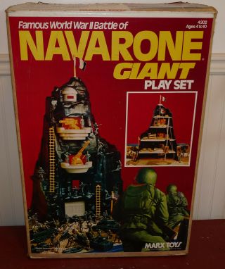 Vintage Marx Battleground Battle Of Navarone Giant Playset Box