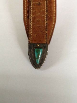 Vintage Sterling Silver Turquoise Ranger Belt 2