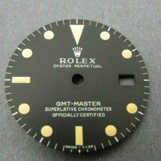 Vintage Rolex 1675 Gmt Master Matte Black Refinished Dial