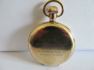 Vintage Vertex Swiss Made pocket watch gold plated, 2