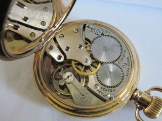 Vintage Vertex Swiss Made pocket watch gold plated, 7