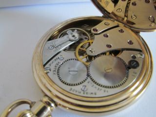 Vintage Vertex Swiss Made pocket watch gold plated, 8