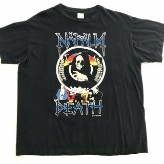 Napalm Death 1991 Grindcrusher Shirt Xl Bolt Thrower Dismember Entombed Carcass