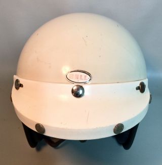 Vintage 1968 Bell - Toptex 500 - TX Helmet With Visor Open Face White (read Descript 11