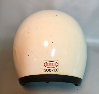 Vintage 1968 Bell - Toptex 500 - TX Helmet With Visor Open Face White (read Descript 2