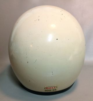 Vintage 1968 Bell - Toptex 500 - TX Helmet With Visor Open Face White (read Descript 6