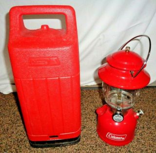Vintage 1975 Coleman 200 A Single Mantel Lantern With Carry Case