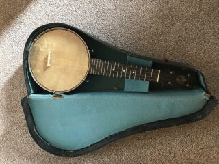 Old Vintage Banjo Or Ukulele?.  In Case.