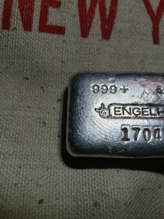 Vintage Engelhard 5 oz Silver Ingot/ 3rd Series. 6