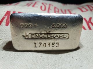Vintage Engelhard 5 oz Silver Ingot/ 3rd Series. 9