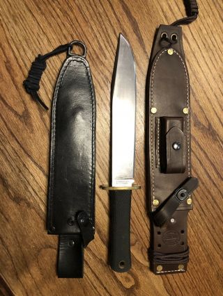 Vintage Cold Steel Trail Master Made In Usa Two Sheathes