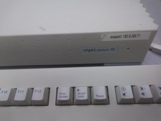 VINTAGE SUN MICROSYSTEM SPARCSTATION 10 AND 3 BUTTON MOUSE,  KEYBOARD 4