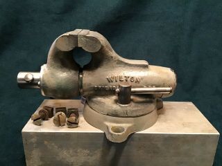 Vintage Wilton Baby Bullet Vise 2” Jaws Swivel Base Chicago USA 1941 - 57 2