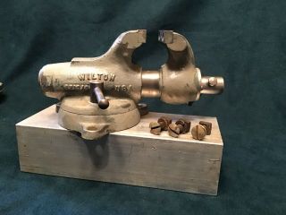 Vintage Wilton Baby Bullet Vise 2” Jaws Swivel Base Chicago USA 1941 - 57 3