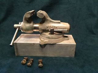 Vintage Wilton Baby Bullet Vise 2” Jaws Swivel Base Chicago USA 1941 - 57 4