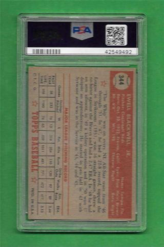 1952 Topps 344 Ewell Blackwell STRONG PSA Good 2 vintage old baseball card 2