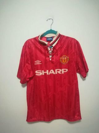 Manchester United Vintage Retro Football Soccer Shirt Jersey 1992/1994 Umbro M