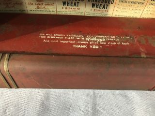 Rare Vintage 1930s Steel Kellogg’s Cereal Box Advertising Display Shelf 5