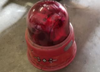 Vintage Model 17 Red Beacon Ray Light With Bulbs 6volt