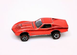 Vintage Hot Wheels Redline Custom Corvette Red Us