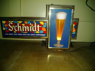 Vintage Schmidt Beer Motion Bubbler Light