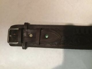 Vintage Western Leather Holster and Belt.  reads Mexico 38.  357,  Right Hip 7