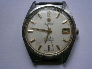 Vintage Gents Wristwatch Roamer Stingray Automatic Watch Spares Repair Mst 471