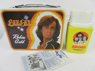 Vintage 1978 Bee Gees (robin Gibb) Disco Music Metal Lunchbox & Thermos