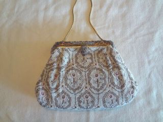 Spectacular French Bag Shop Hand Made Enamelled & Glass Beaded Purse