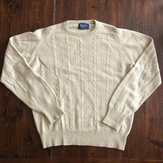 Burberry Burberrys Vintage Men’s 100 Cashmere Crew Neck Sweater Sz 42 Beige