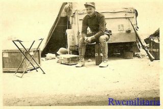 Best Wehrmacht Afrika Korps Soldier By Vw Type 82 Kubelwagen Jeep; Tobruk 1941