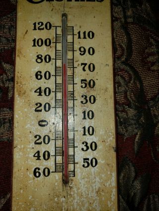 Vintage Curlee Clothes Advertising Thermometer Sign,  General Store Antique Therm 2