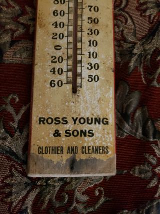 Vintage Curlee Clothes Advertising Thermometer Sign,  General Store Antique Therm 4